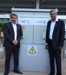 Mr. Hari Marar (left), President, Airport Operations BIAL, and Mr. Soumitra Bhattacharya, president, Bosch Group India