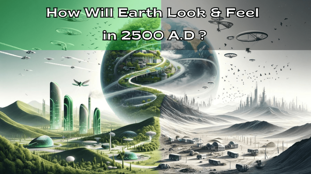 image depicting the dichotomy between earth being living in much better conditions Vs harsh living conditions 