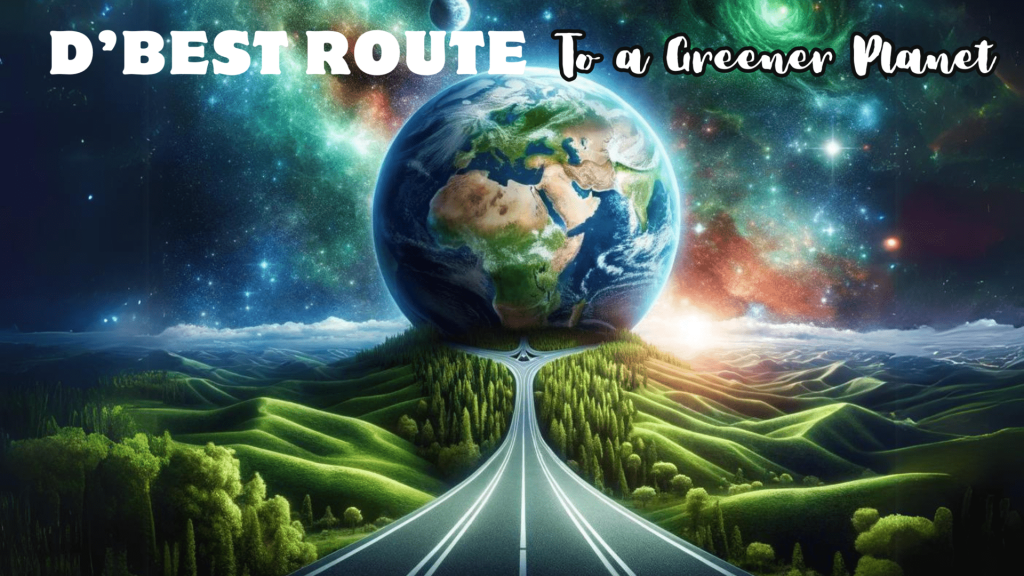 image describing a road to greener planet